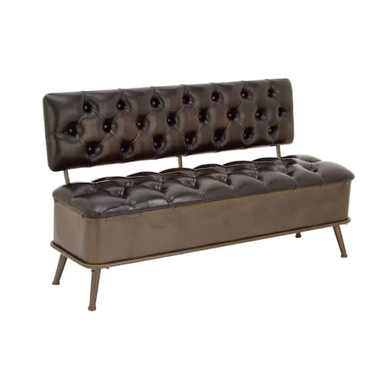 Black Iron Industrial Bench